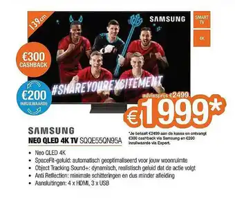 Expert Samsung Neo Qled 4k Tv Sqqe55qn95a aanbieding