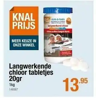 Langwerkende Chloor Tabletjes 20Gr