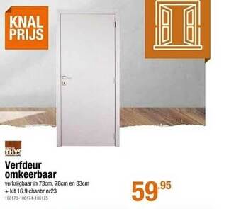 Cevo Verfdeur Omkeerbaar aanbieding