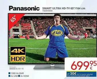 Eldi Panasonic Smart Ultra HD-TV 65 aanbieding