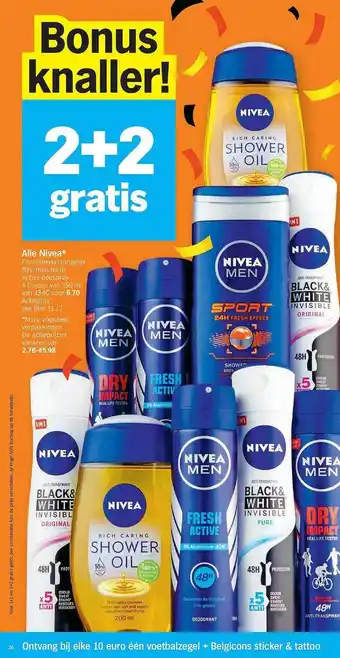 Albert Heijn Alle Nivea 2+2 Gratis aanbieding