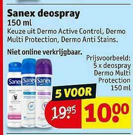 Kruidvat Sanex Deospray 150 Ml aanbieding