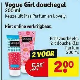 Kruidvat Vogue Gilr Douchegel 200 Ml aanbieding