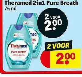 Kruidvat Theramed 2in1 Pure Breath 75 Ml aanbieding