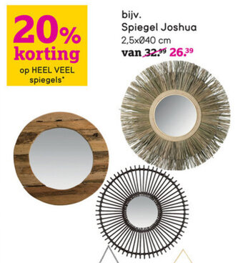 Leen Bakker Spiegel Joshua aanbieding