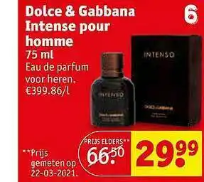 Dolce & Gabbana Intense Pour Homme 75 Ml