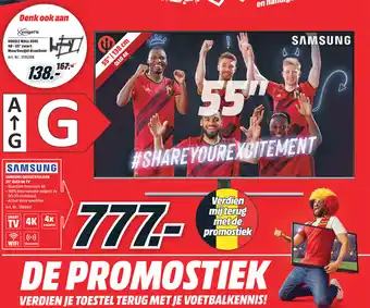 MediaMarkt Samsung QE55Q74TALXXN 55" QLED 4K TV aanbieding