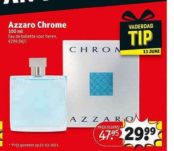 Kruidvat Azzaro Chrome 100ml aanbieding