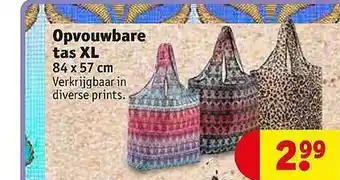 Kruidvat Opvouwbare Tas Xl 84x57 cm aanbieding