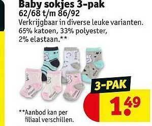 Kruidvat Baby Sokjes 3-pak aanbieding