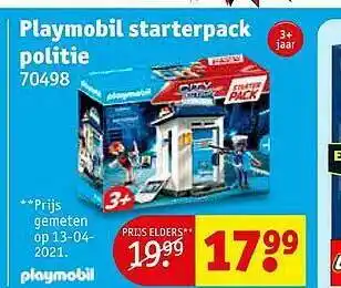 Kruidvat Playmobil Starterpack Politie aanbieding