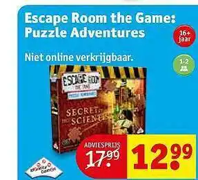Kruidvat Escape Room The Game: Puzzle Adventures aanbieding