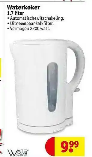 Kruidvat Waterkoker 1.7 liter aanbieding