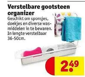 Kruidvat Verstelbare Gootsteen Organizer aanbieding