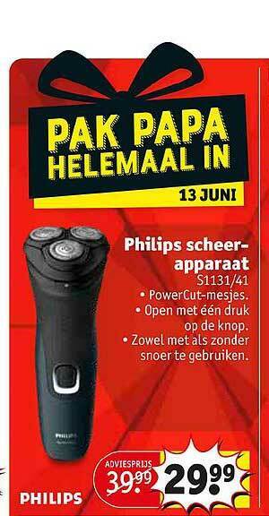 Kruidvat Philips Scheerapparaat aanbieding