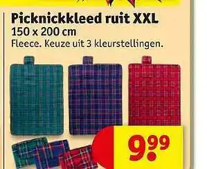 Kruidvat Picknickkleed Ruit Xxl aanbieding