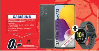 MediaMarkt Samsung Galaxy A72 + Galaxy Watch Active2 Smartphone + Smartwatch aanbieding