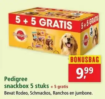 Maxi Zoo Pedigree snackbox aanbieding