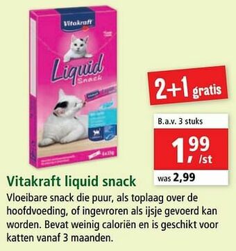 Maxi Zoo Vitakraft liquid snack aanbieding