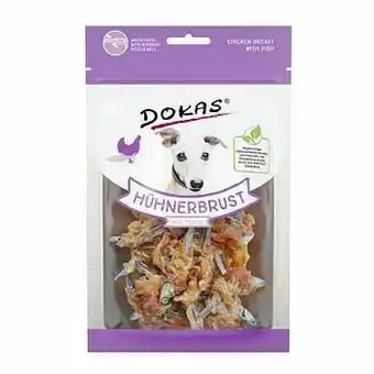 Zooplus 3x220g Kauwsnack Kippenborst met Vis Dokas Hondensnacks aanbieding