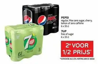 Alvo Pepsi + 7up 2e voor 1-2 prijs aanbieding