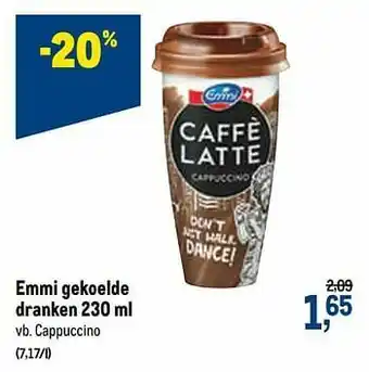 Emmi gekoelde dranken cappuccino