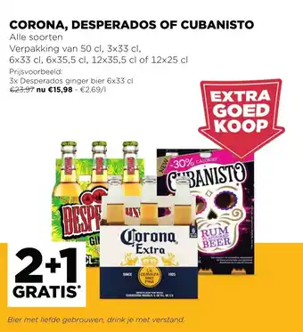 Jumbo Corona, Desperados of Cubanisto aanbieding