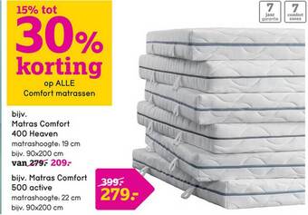 Leen Bakker Matras Comfort 400 Heaven aanbieding