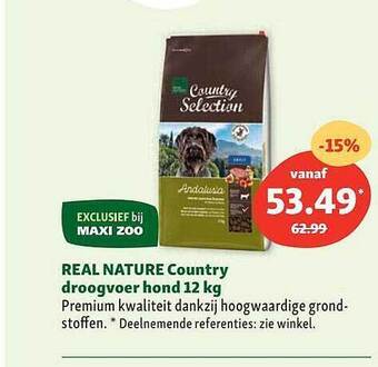 Maxi Zoo Real Nature Country Droogvoer Hond aanbieding