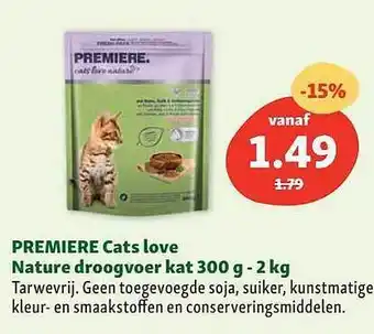 Maxi Zoo Premiere Cats Love Nature Droogvoer Kat aanbieding