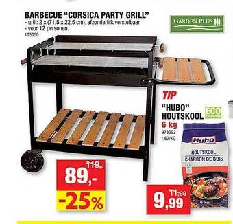 Hubo Barbecue Corsica Party Grill aanbieding