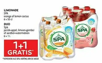 Alvo Limonade spa + duo spa 1+1 gratis aanbieding