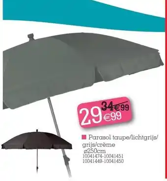 Parasol taupe/linchgrijs/grijs/creme 250cm 10041474-10041451