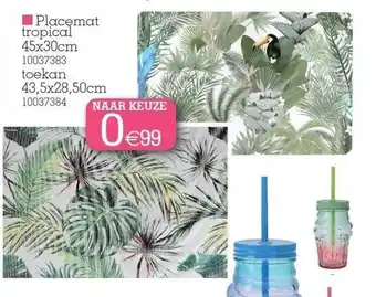 Placemat tropical 45x30cm 10037383