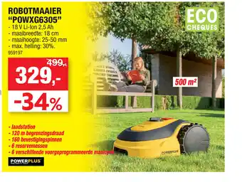 Hubo "HUBO" Robotmaaier "POWXG6305" 18cm 500m2 aanbieding