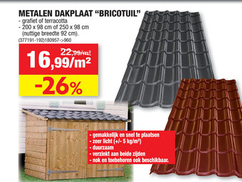 Hubo "HUBO" Metalen Dakplaat ''Bricotuil" aanbieding