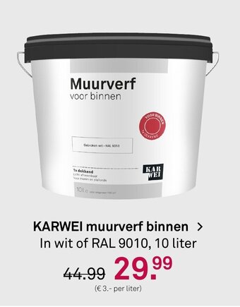 Karwei Karwei muurverf binnen aanbieding