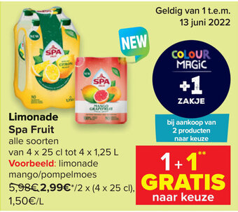 Carrefour Market Limonade Spa Fruit aanbieding