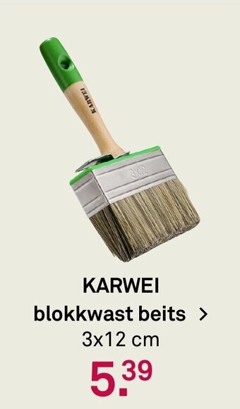 Karwei Karwei blokkwast beits aanbieding