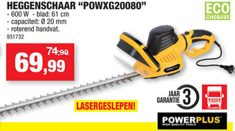 Hubo PowerPlus Heggenschaar "POWXG20080" aanbieding