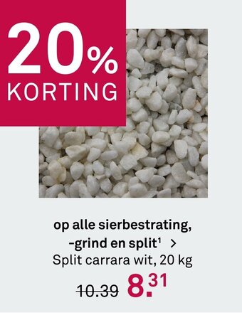 op alle sierbestrating grind en split