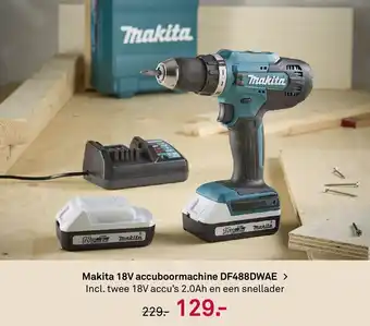 Makita 18V accuboormachine DF488DWAE
