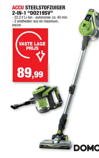 Stunt ACCU Steelsstofzuiger 2-in-1 "D0219SV"