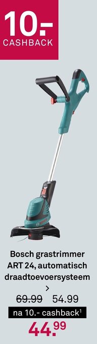 Karwei Bosch grastrimmer ART 24, automatisch draadtoevoersysteem aanbieding