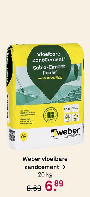 Karwei Weber vloeibare zandcement aanbieding