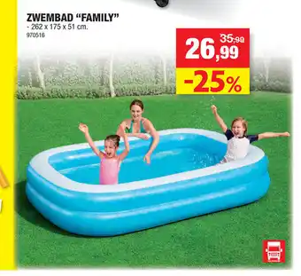 Hubo Zwembad "Family" 262 x 175 x 51cm aanbieding
