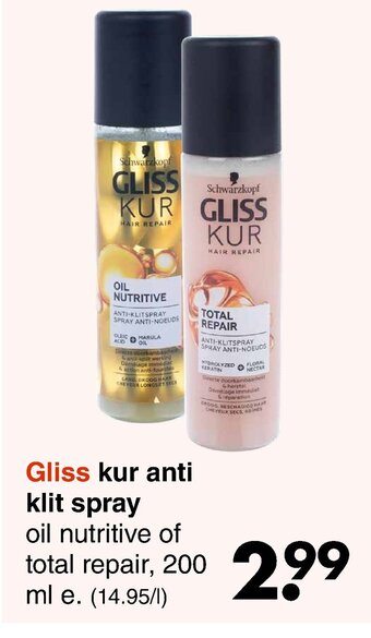 Gliss kur anti klit spray