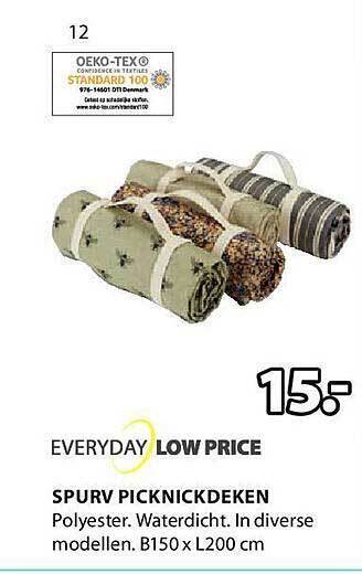 Jysk Spurv Picknickdeken aanbieding