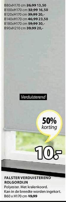 Jysk Falster Verduisterend Rolgordijn aanbieding