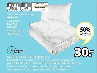 Jysk Gloptind Synthetisch Dekbed aanbieding